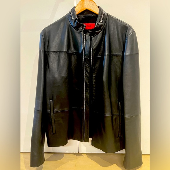Hugo Boss Jackets & Coats Leather Jacket Poshmark Diy Small Hanging Planter Pot Wall
